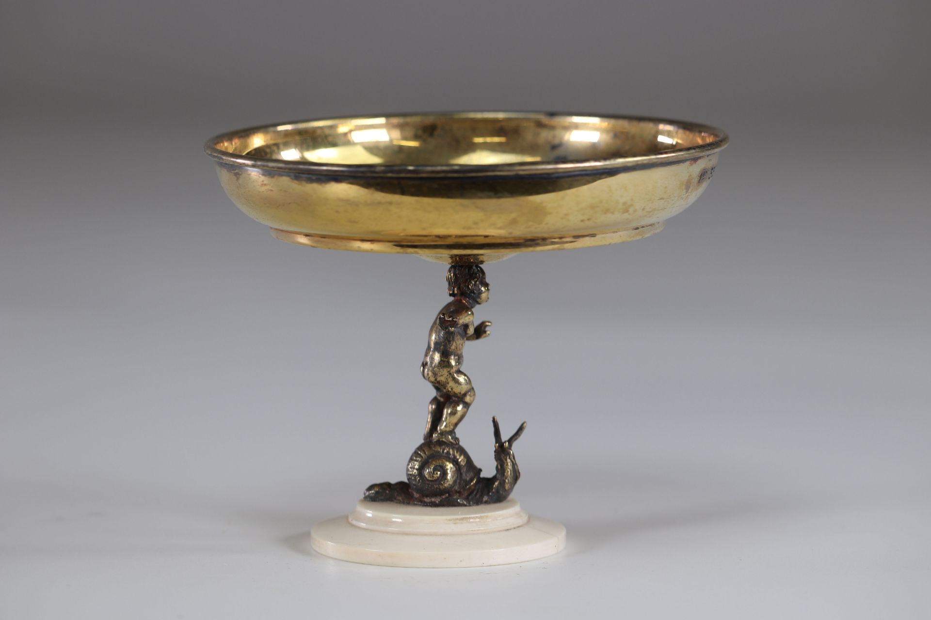 Philippe Wolfers silver cup decorated with a child on a snail - Image 2 of 4