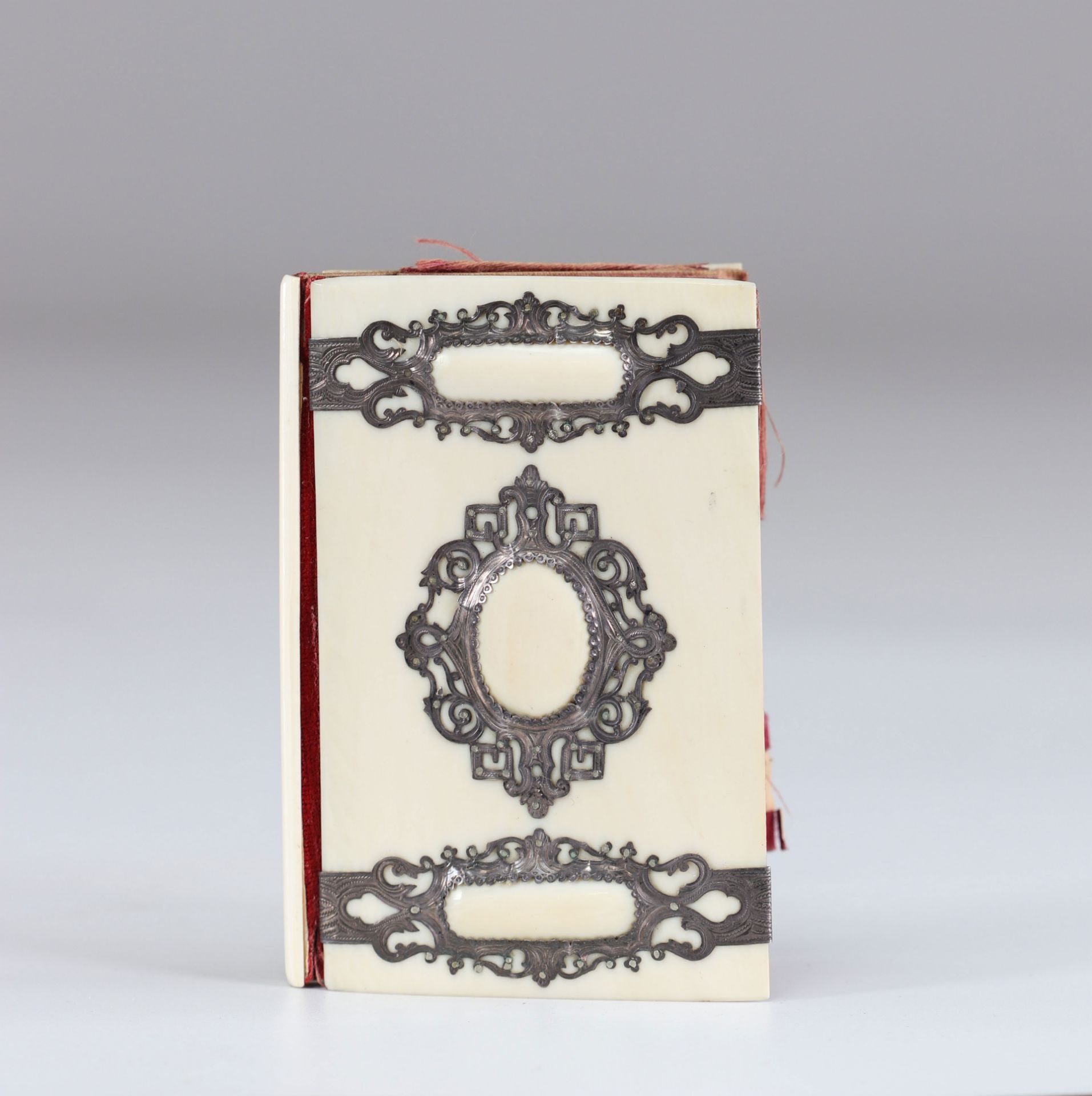 19th ivory and silver prom notebook