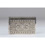Cambodia silver box finely carved early 20th century