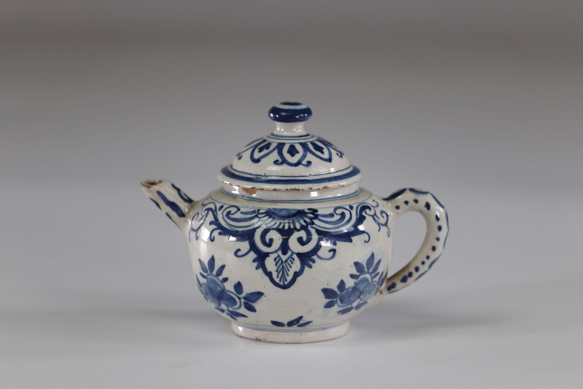 China blue white porcelain teapot