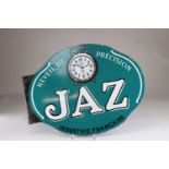 Double-sided enamel sign Jaz "precision alarm clock"