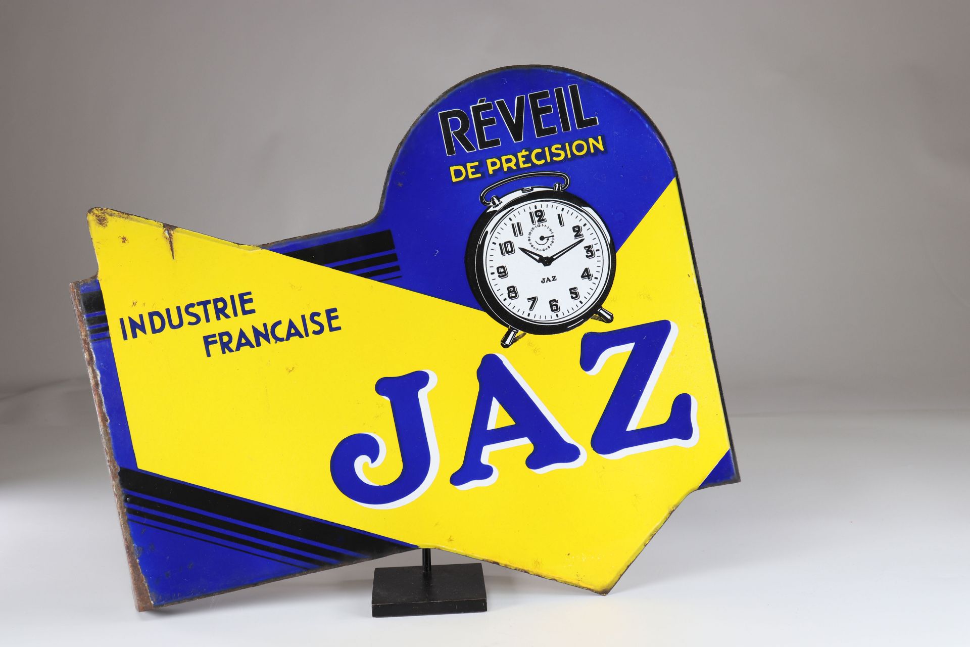 Jaz enamel sign "precision alarm clock" - Image 2 of 2