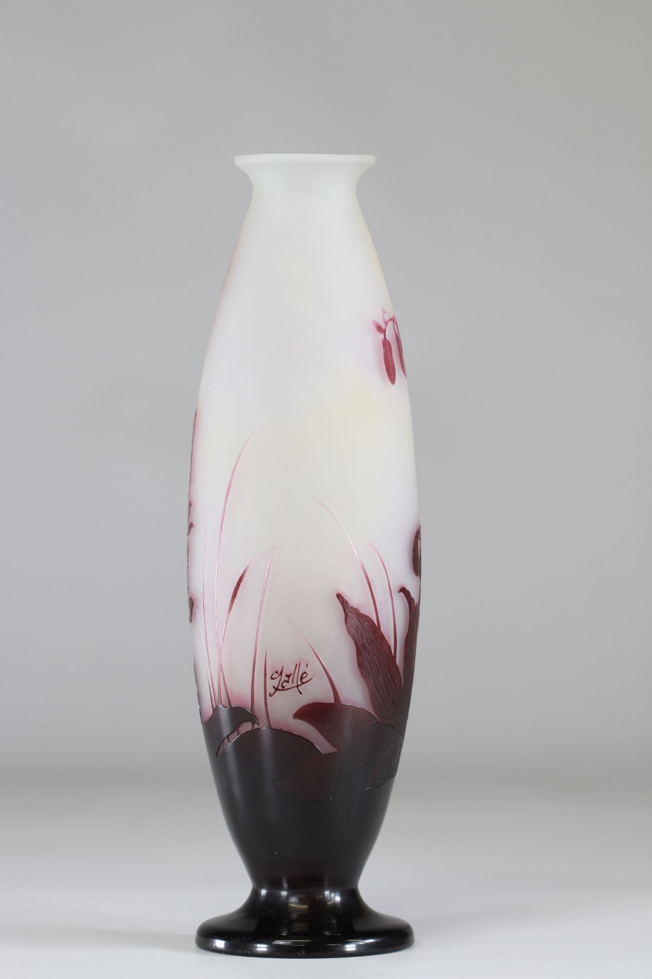 Emile Galle Vase cleared with acid "with Tigray Lily flowers" - Image 4 of 5