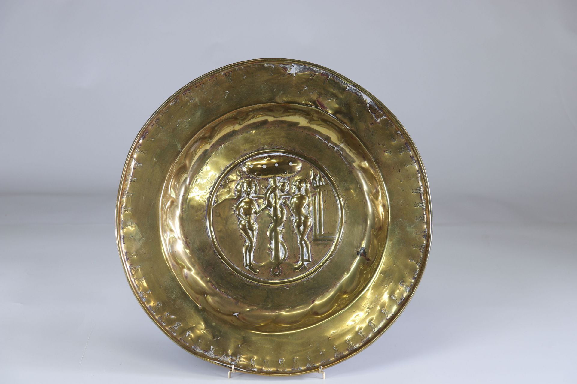 Offering dish decorated with Adam and Eve 17th Region: Germany Period: 17th