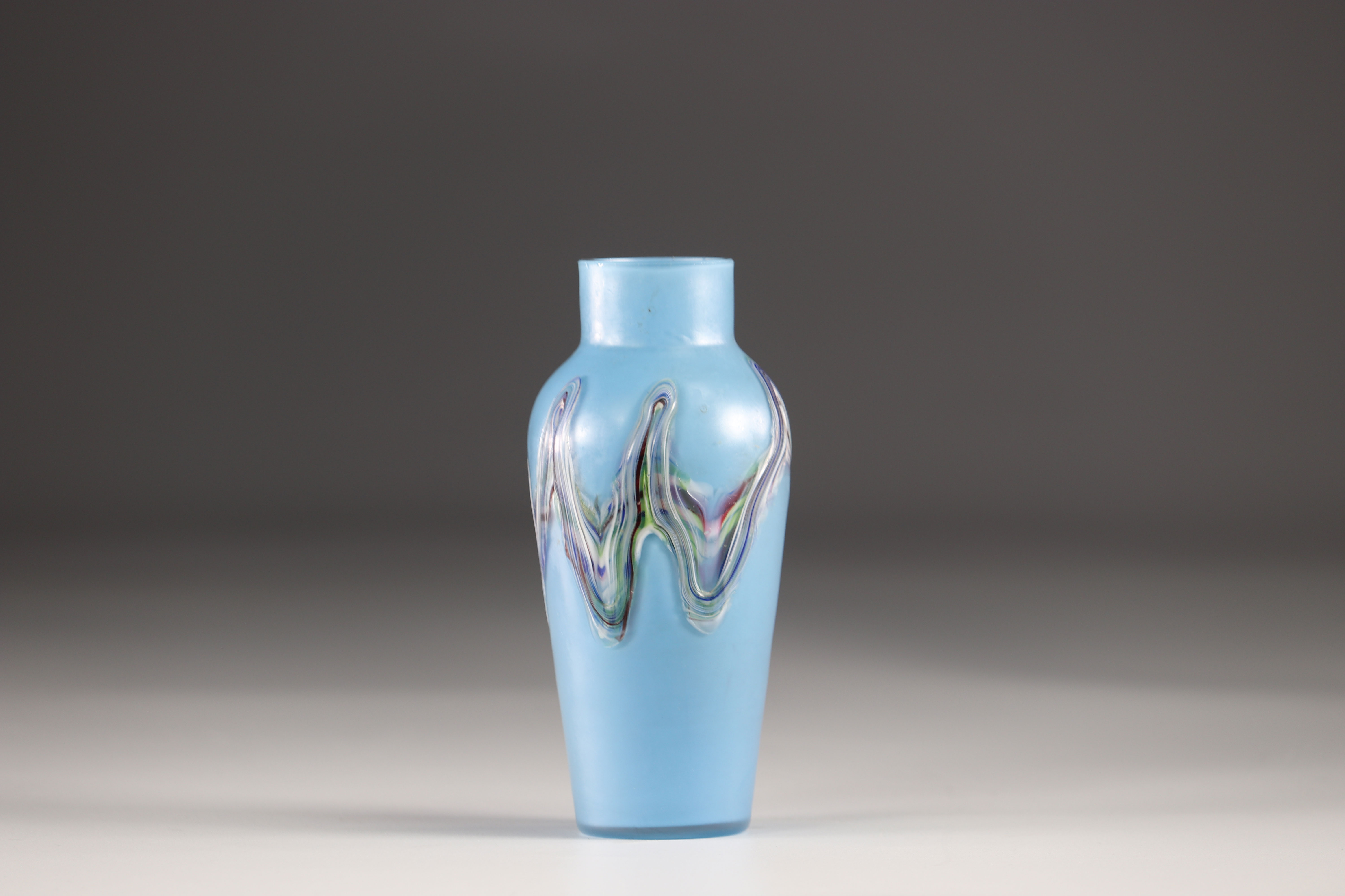 Opaline vase bursts of color 20th - Image 2 of 3