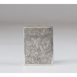 India silver box decorated with a character