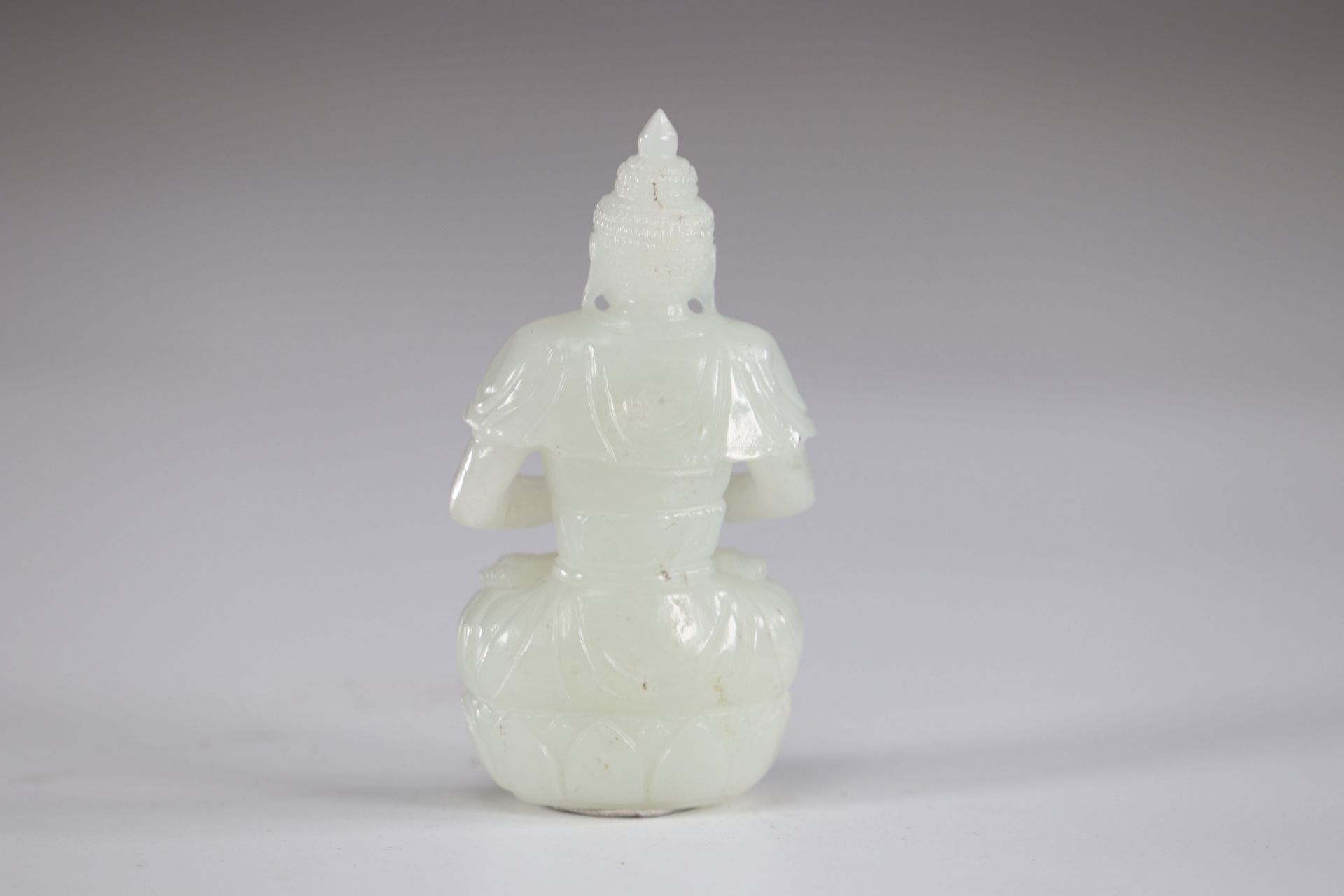 Qing period jade buddha - Image 2 of 2