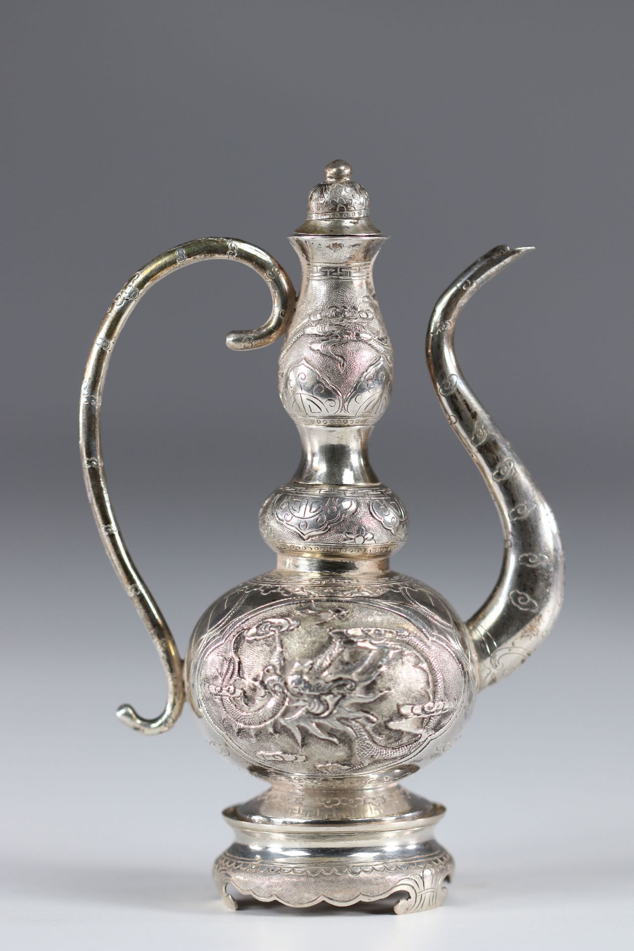 China set of silver objects teapot and pots - Image 2 of 12