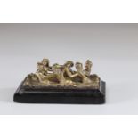 Bronze "the bathers" marble base