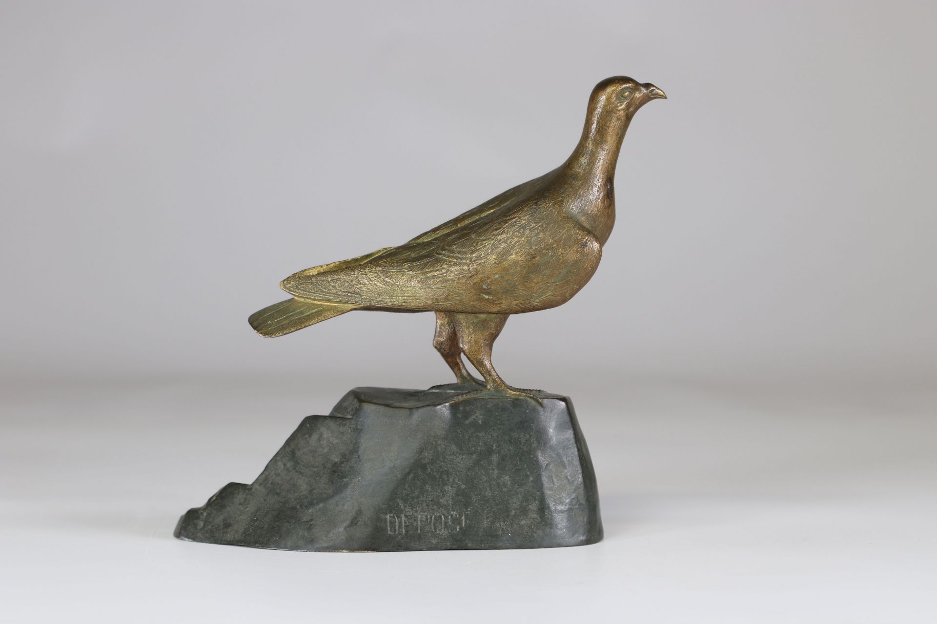 Bronze pigeon 1900 signature - Image 3 of 3