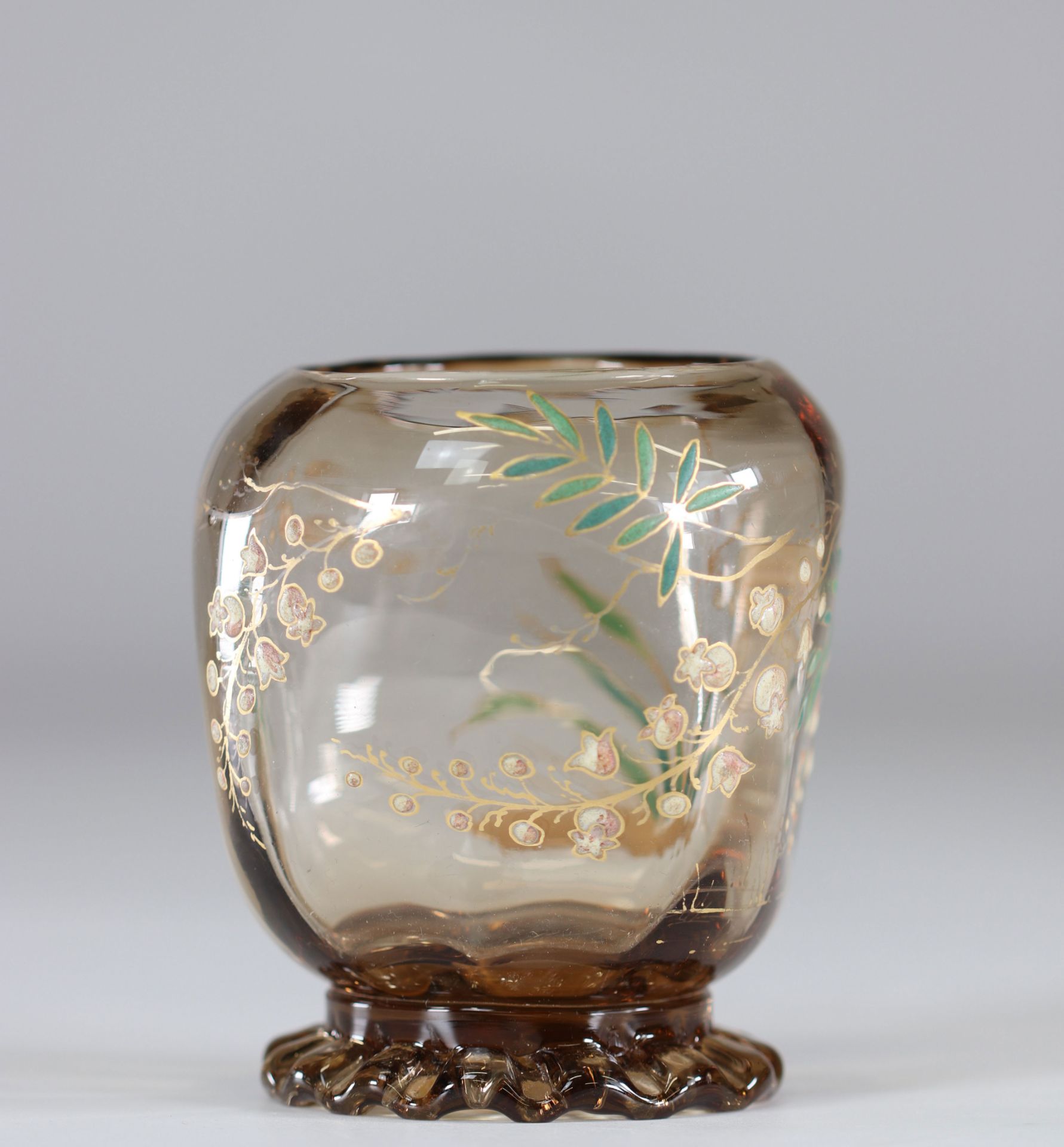 Emile Galle crystal vase "with lily of the valley" - Image 2 of 5