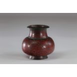 Ancient syria vase with floral inlays