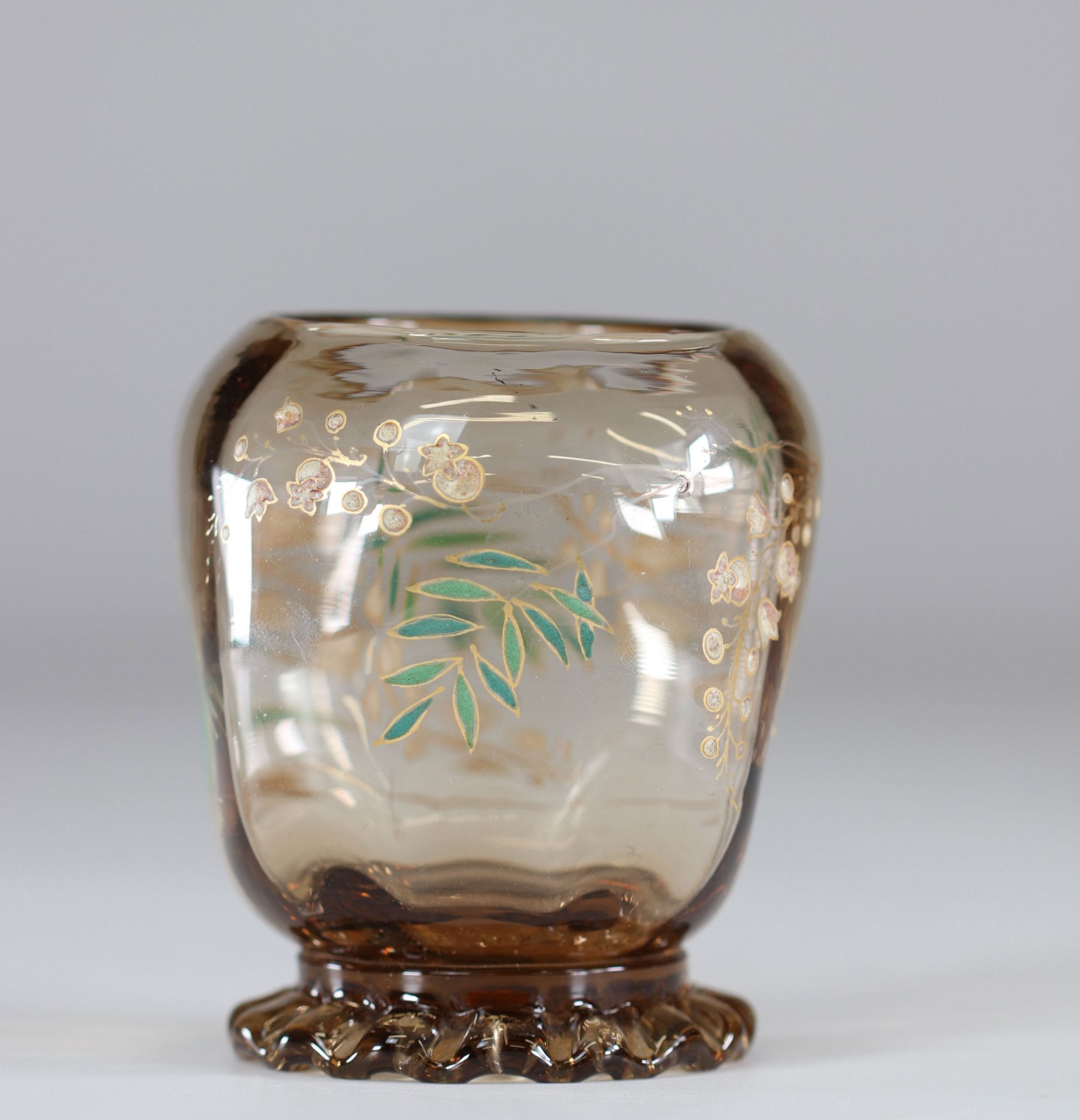 Emile Galle crystal vase "with lily of the valley" - Image 3 of 5