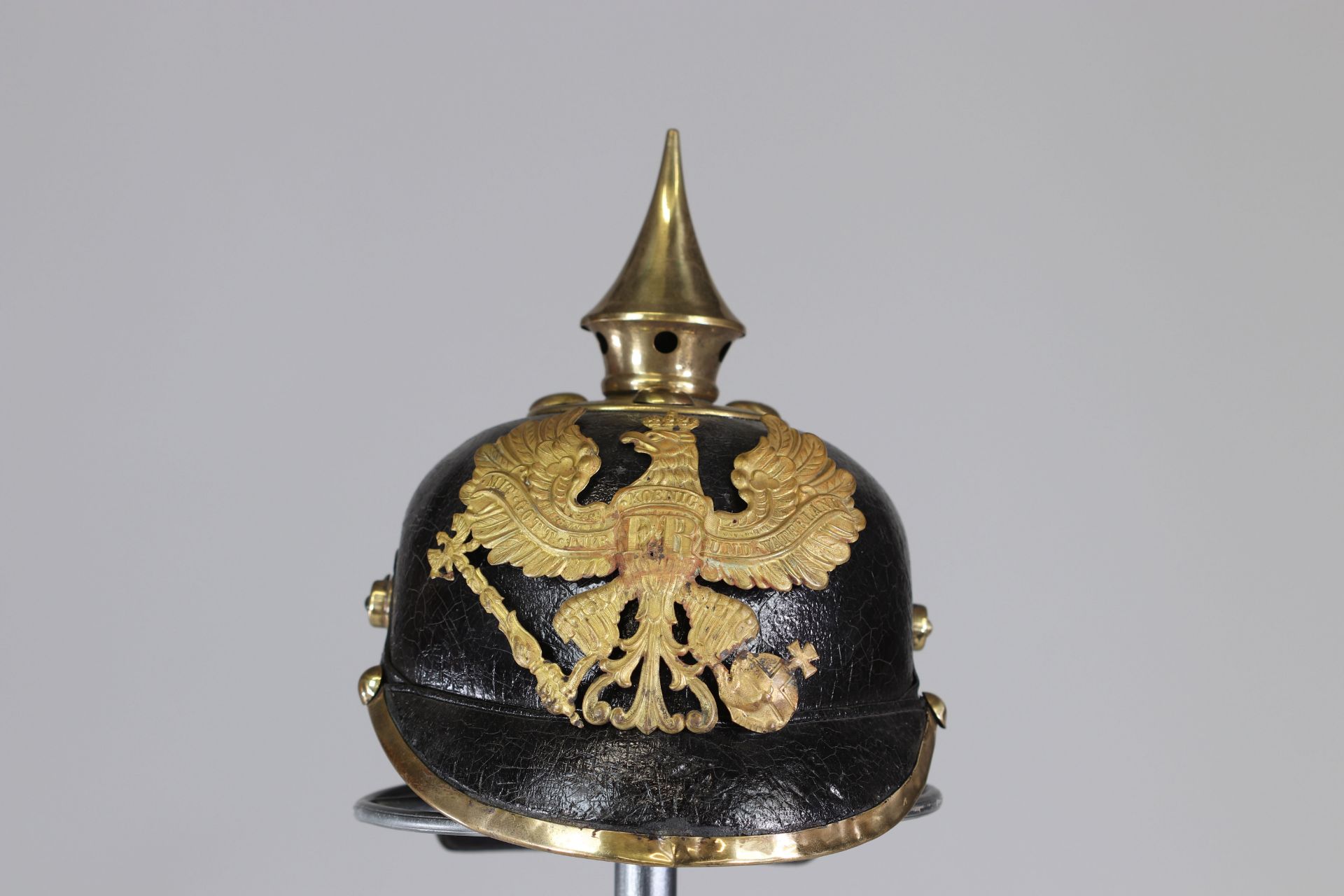 German 14-18 infantry helmet with protective cover - Image 2 of 6