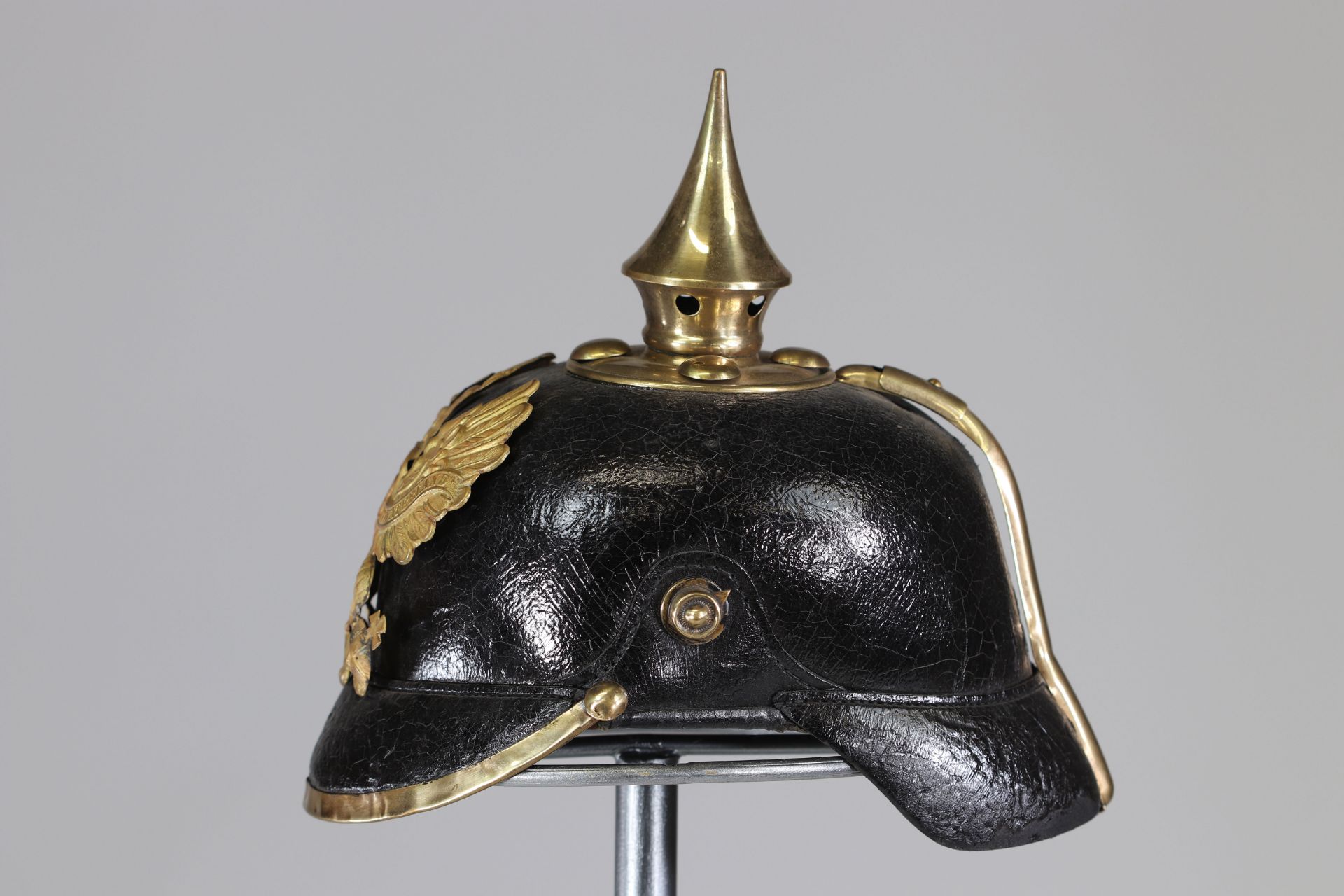 German 14-18 infantry helmet with protective cover - Image 3 of 6