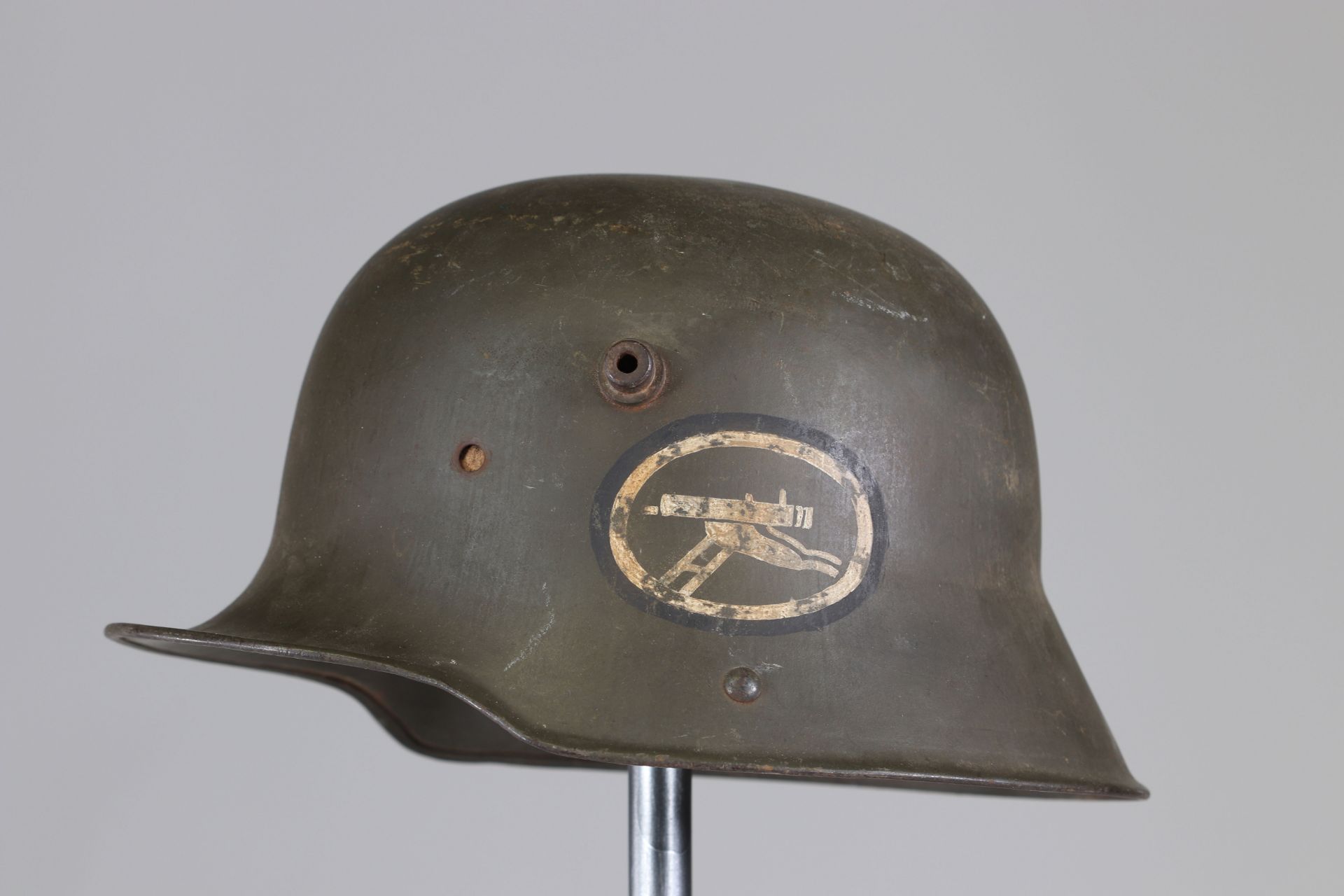 Germany ww1 helmet with Mitralleur cocorde - Image 3 of 5