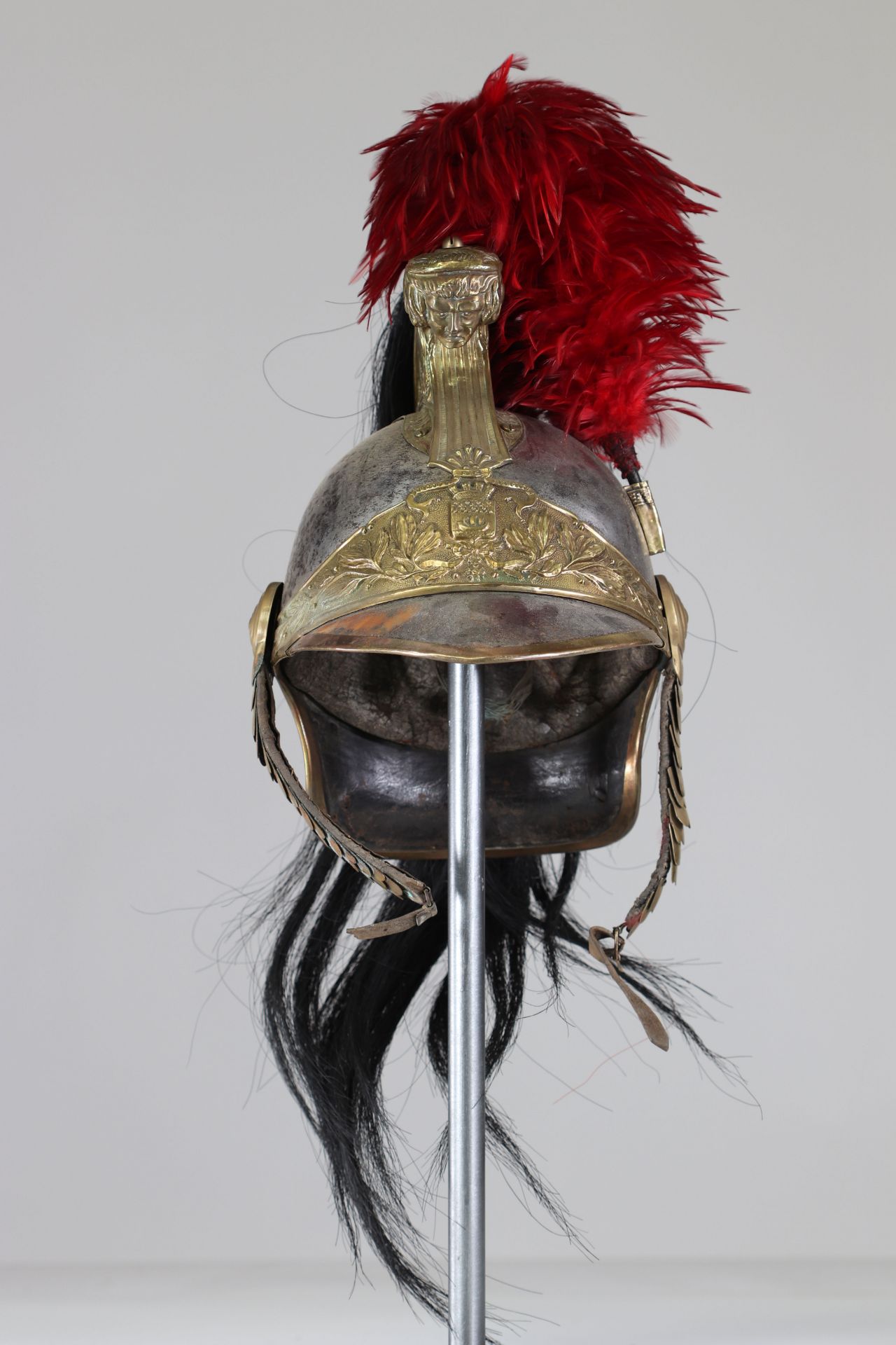 French helmet troop of the Republican Guard on horseback