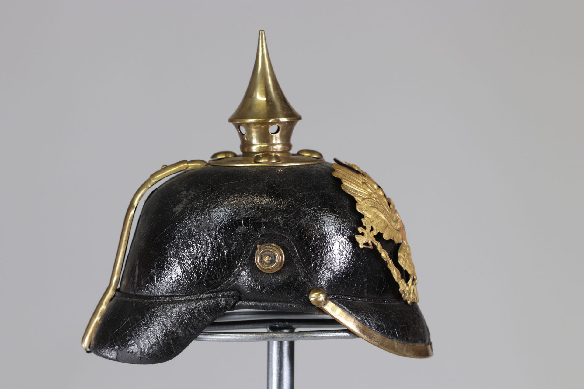 German 14-18 infantry helmet with protective cover - Image 4 of 6