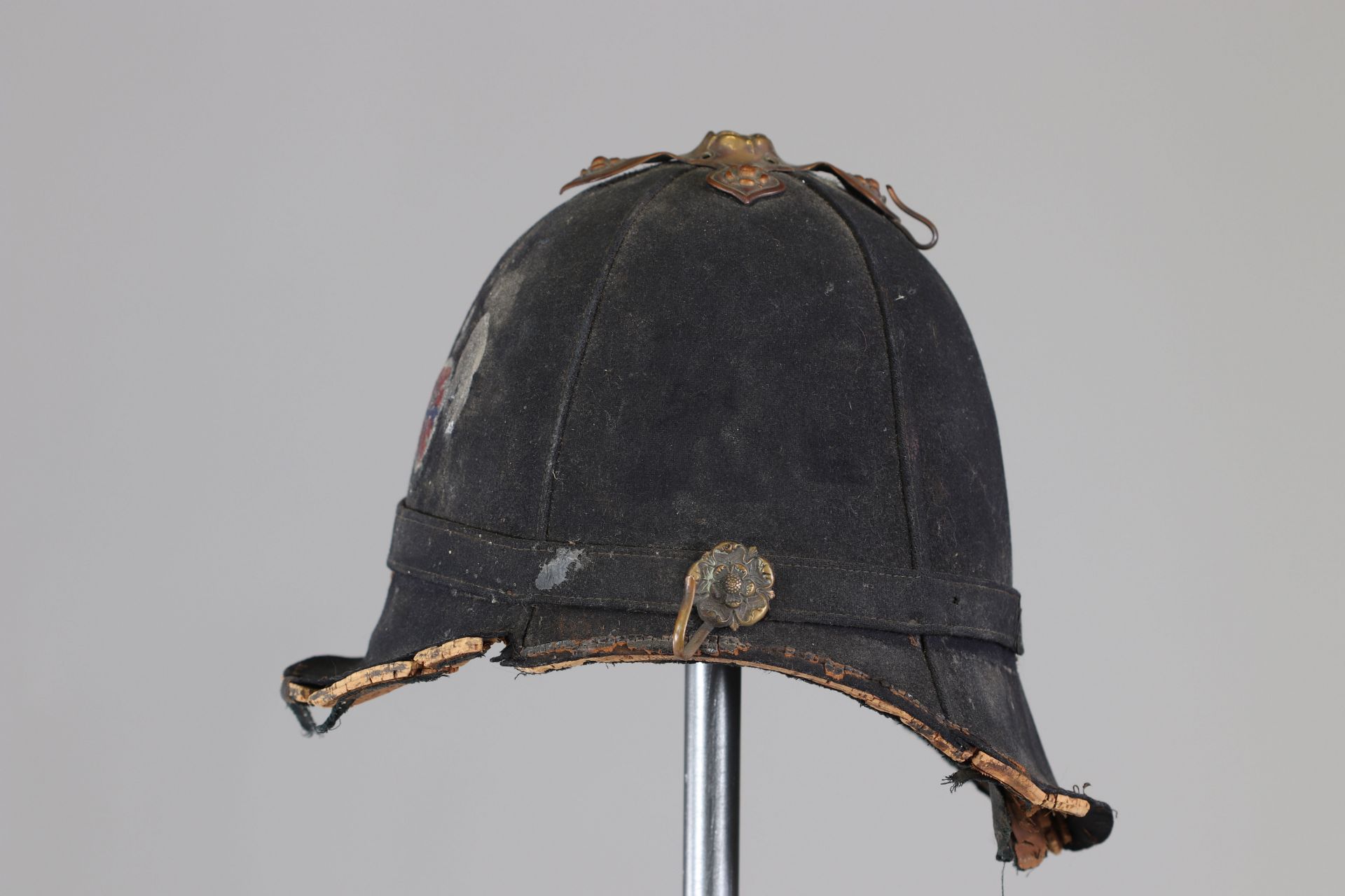 English police helmet late 19th - Image 3 of 5