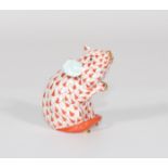 Herend Porcelain Mouse. Period XXth century