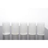 Lalique France series of 5 glasses