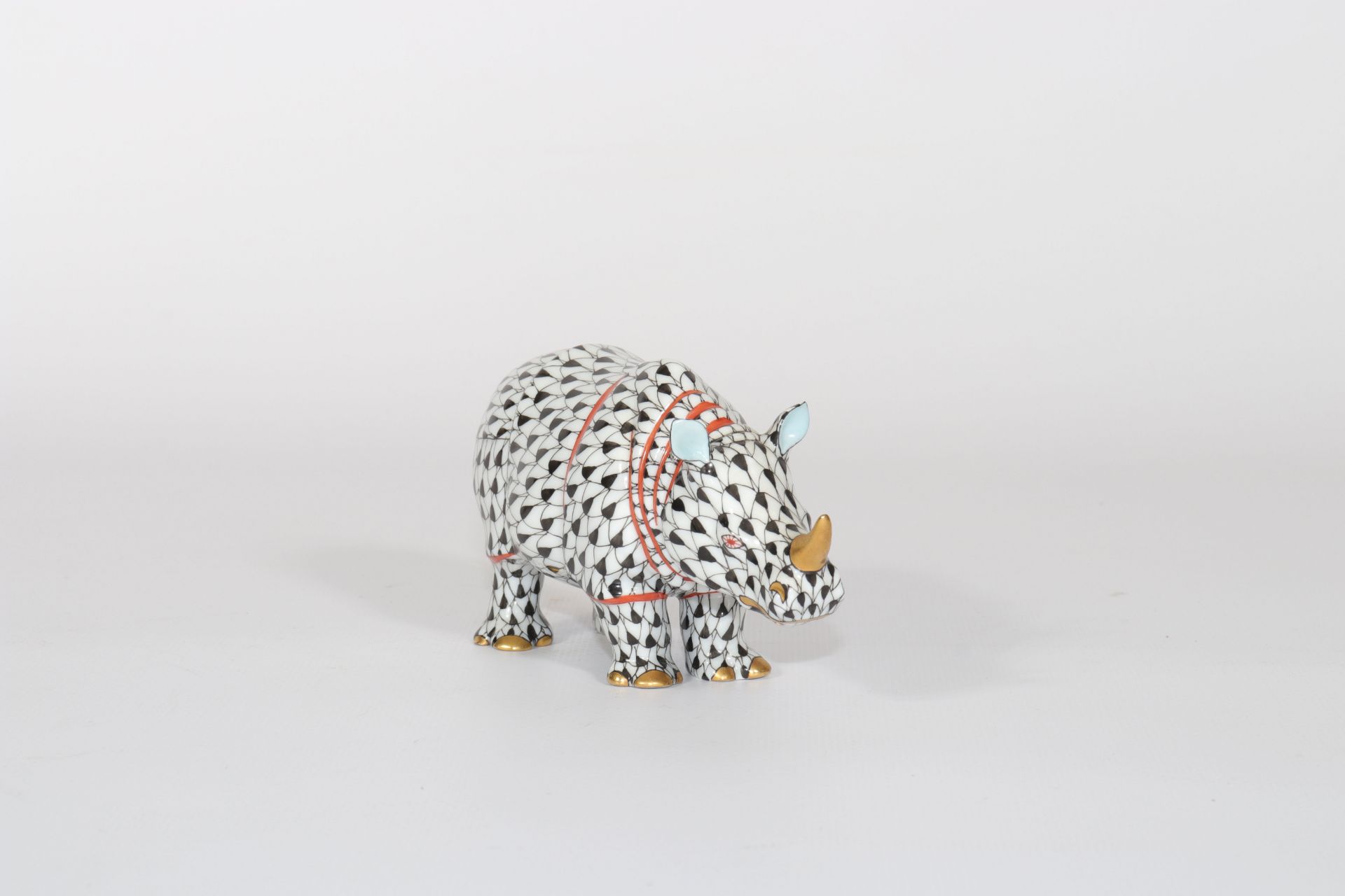 Herend Rhinoceros porcelain. Period XXth century - Image 2 of 4