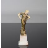 Louis Barthelemy (1890-1925) Sculpture chryselephantine young dancer