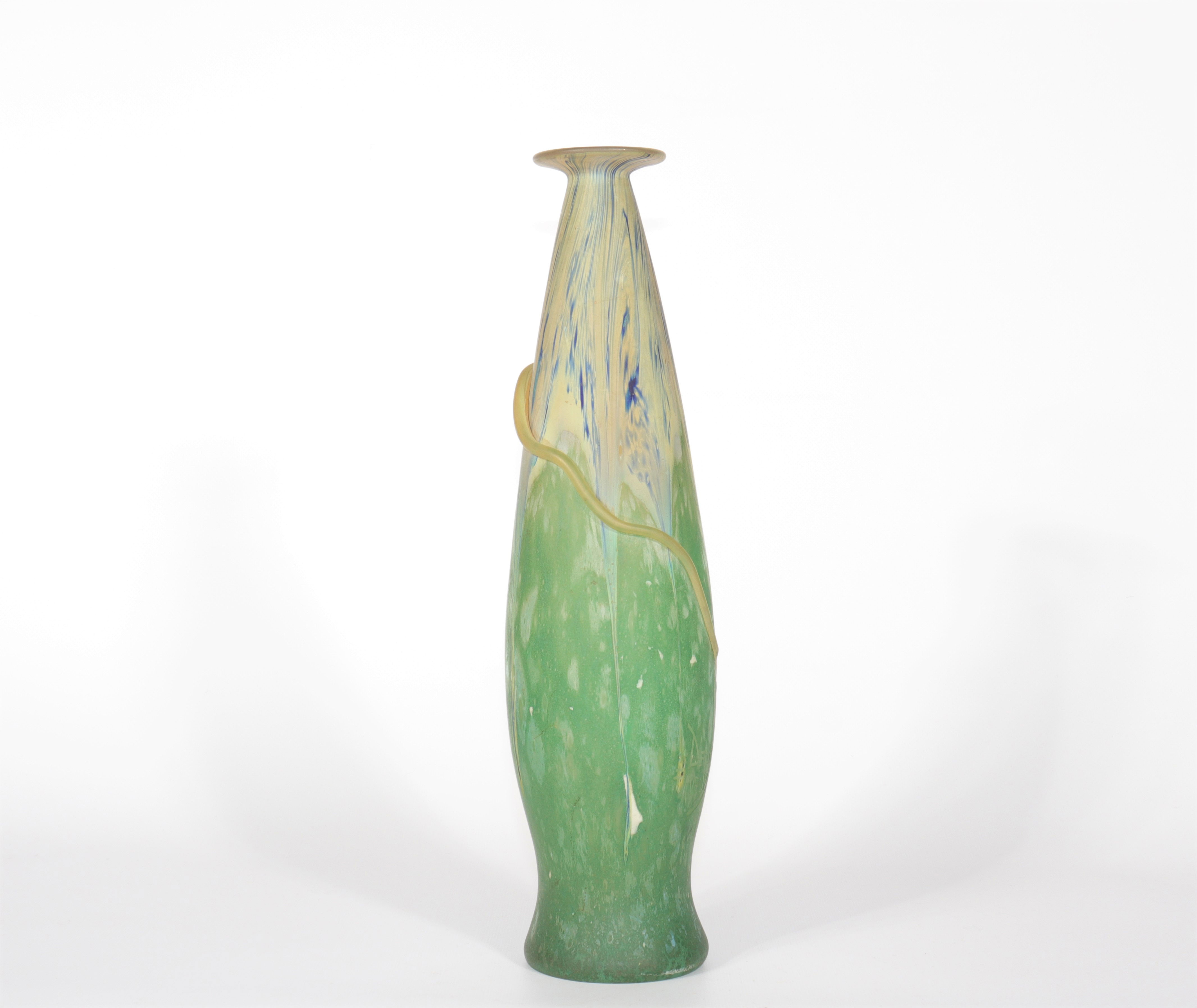 Daum Nancy glass paste vase - Image 2 of 4