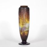 Emile Galle important lake decor vase