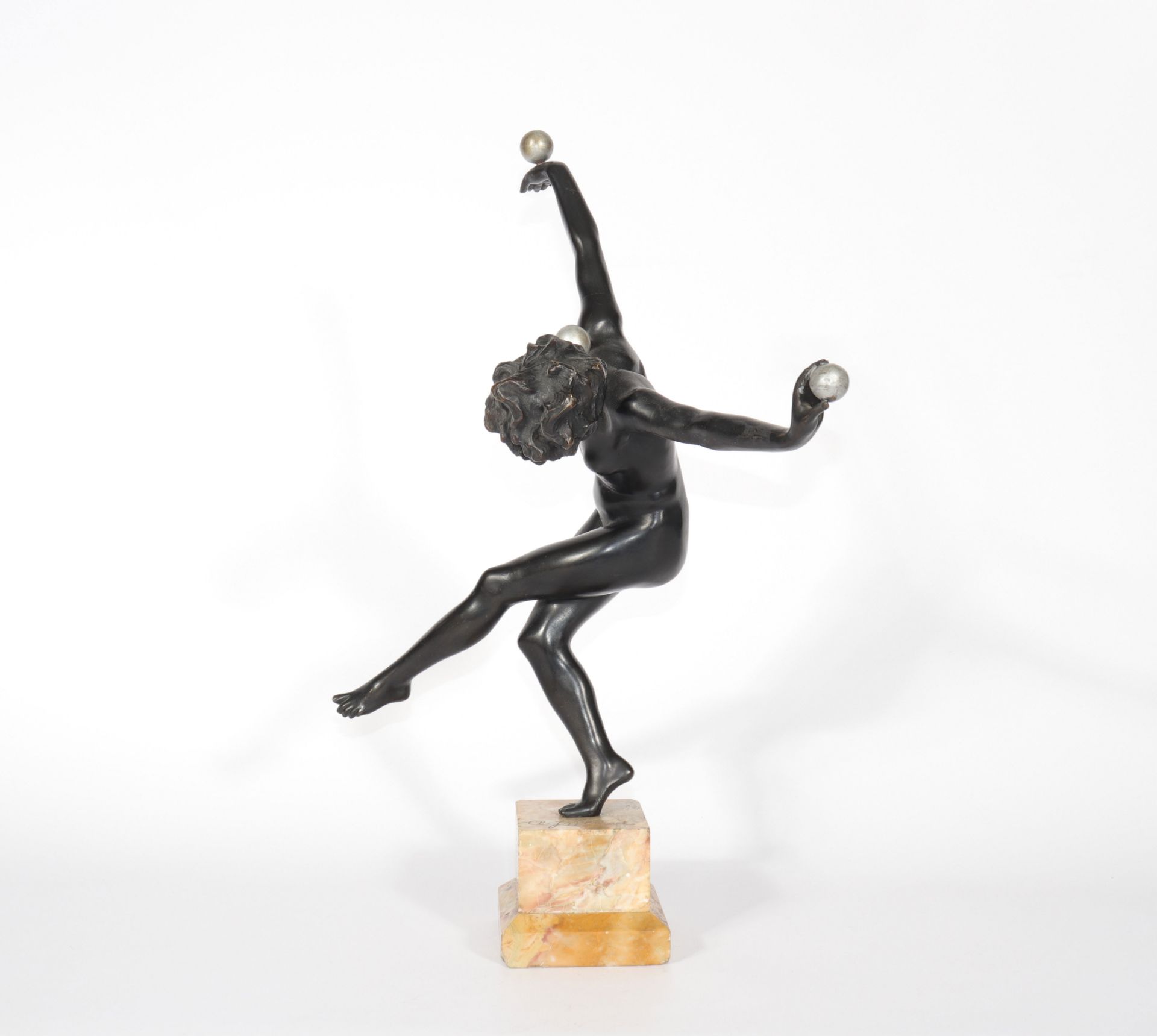 COLINET Claire (1880-1950) - Imposing bronze. "Juggler". Art Deco period - Image 4 of 6