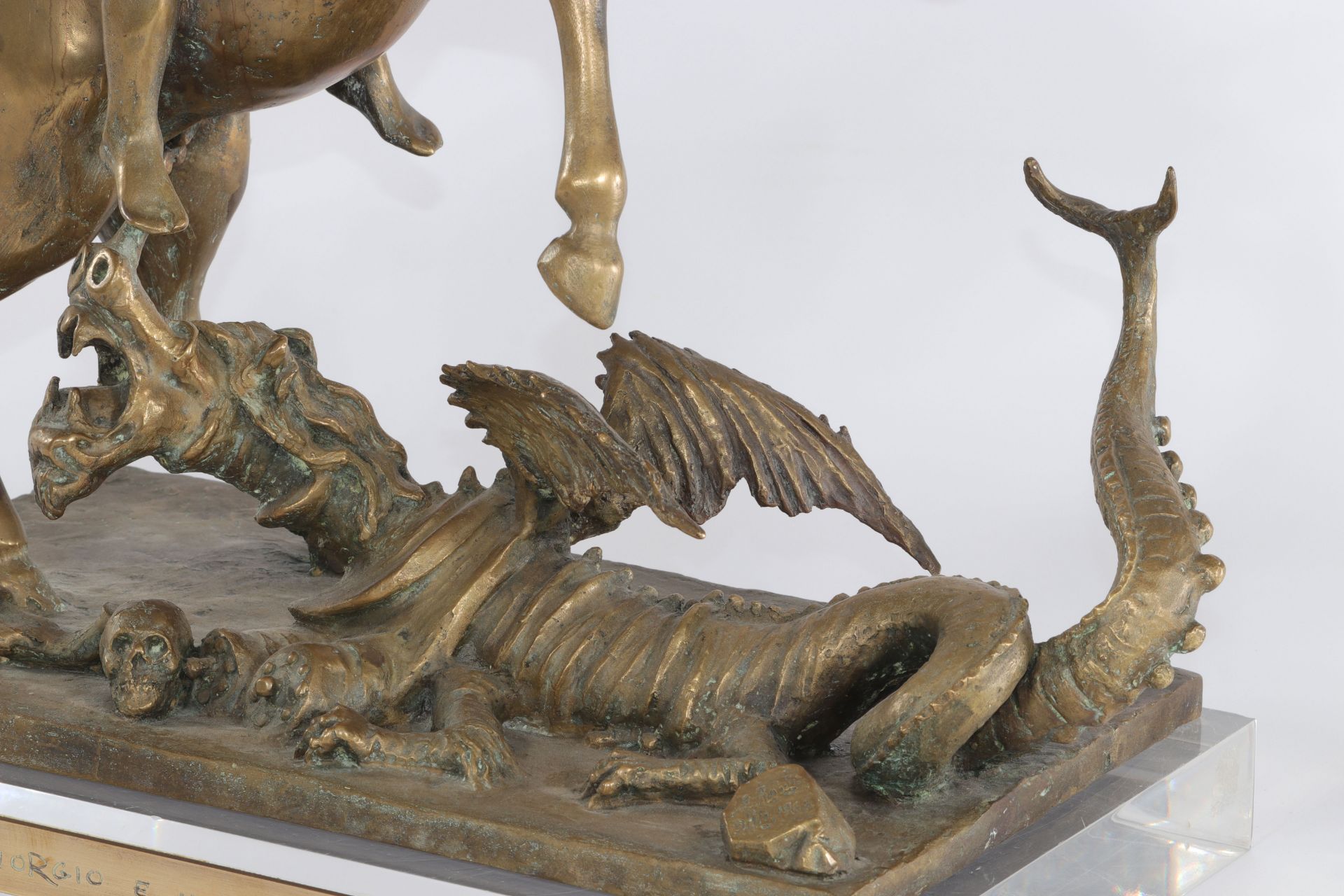Salvador Dali. "Saint George and the dragon". Bronze. Signed on the base and the "Dali" plinth. Date - Image 6 of 7