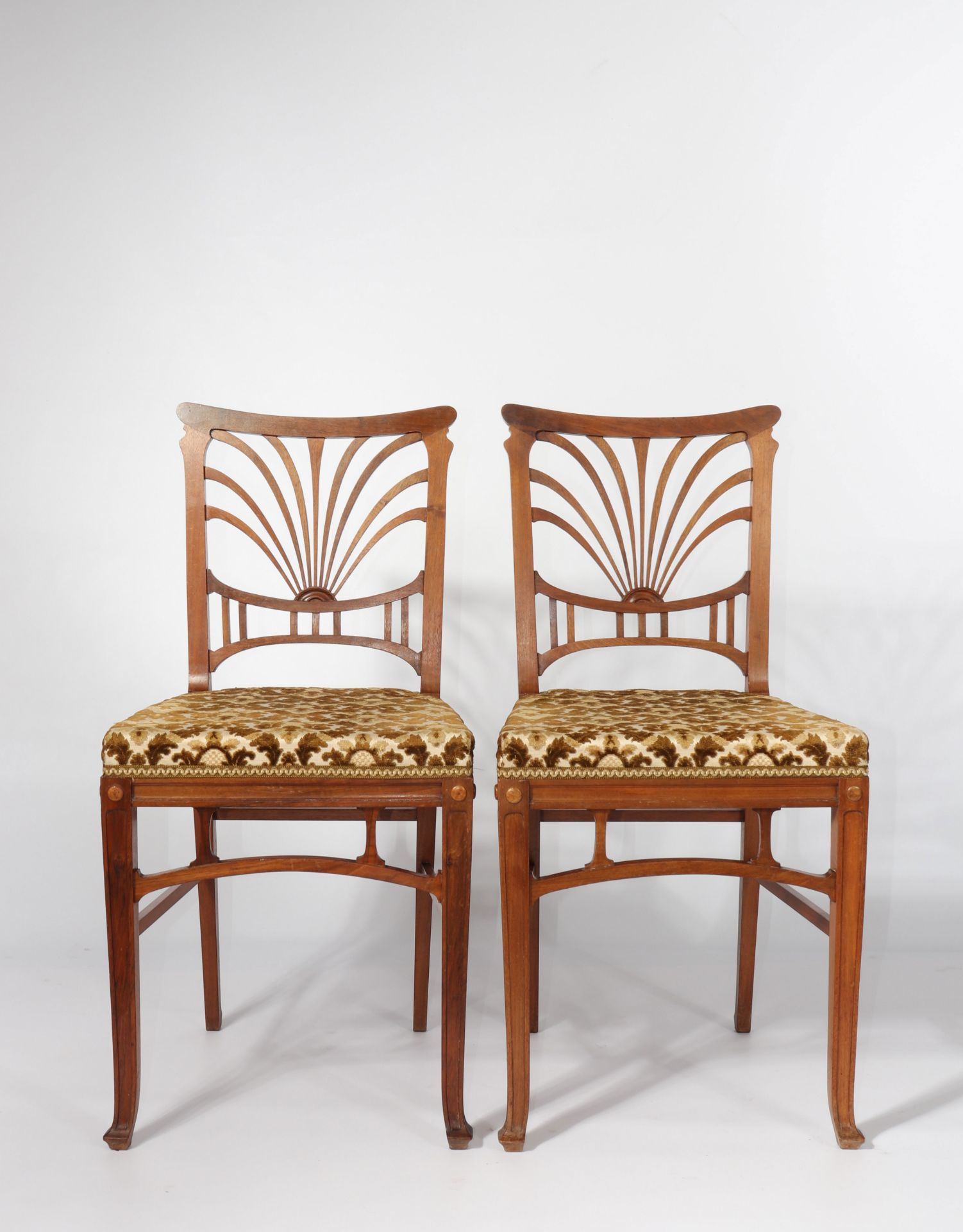 Pair of chairs circa 1900 - Image 2 of 3