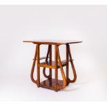 Belgian Art Nouveau work, beechwood side table 1900