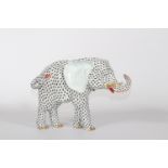 Herend Large Elephant porcelain. Period XXth century