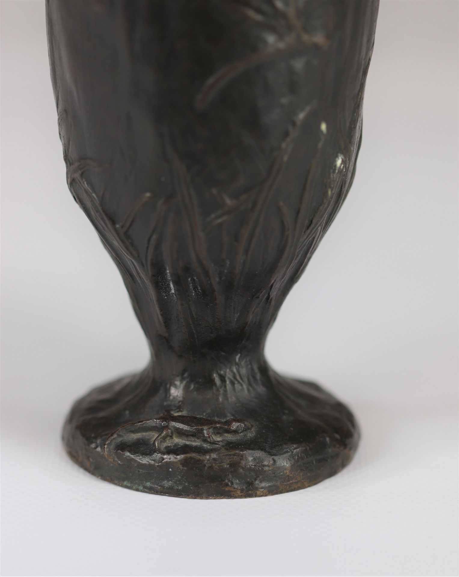 Art Nouveau candlestick in the shape of an amphora Belgian work "Antwerp foundry" - Bild 6 aus 7