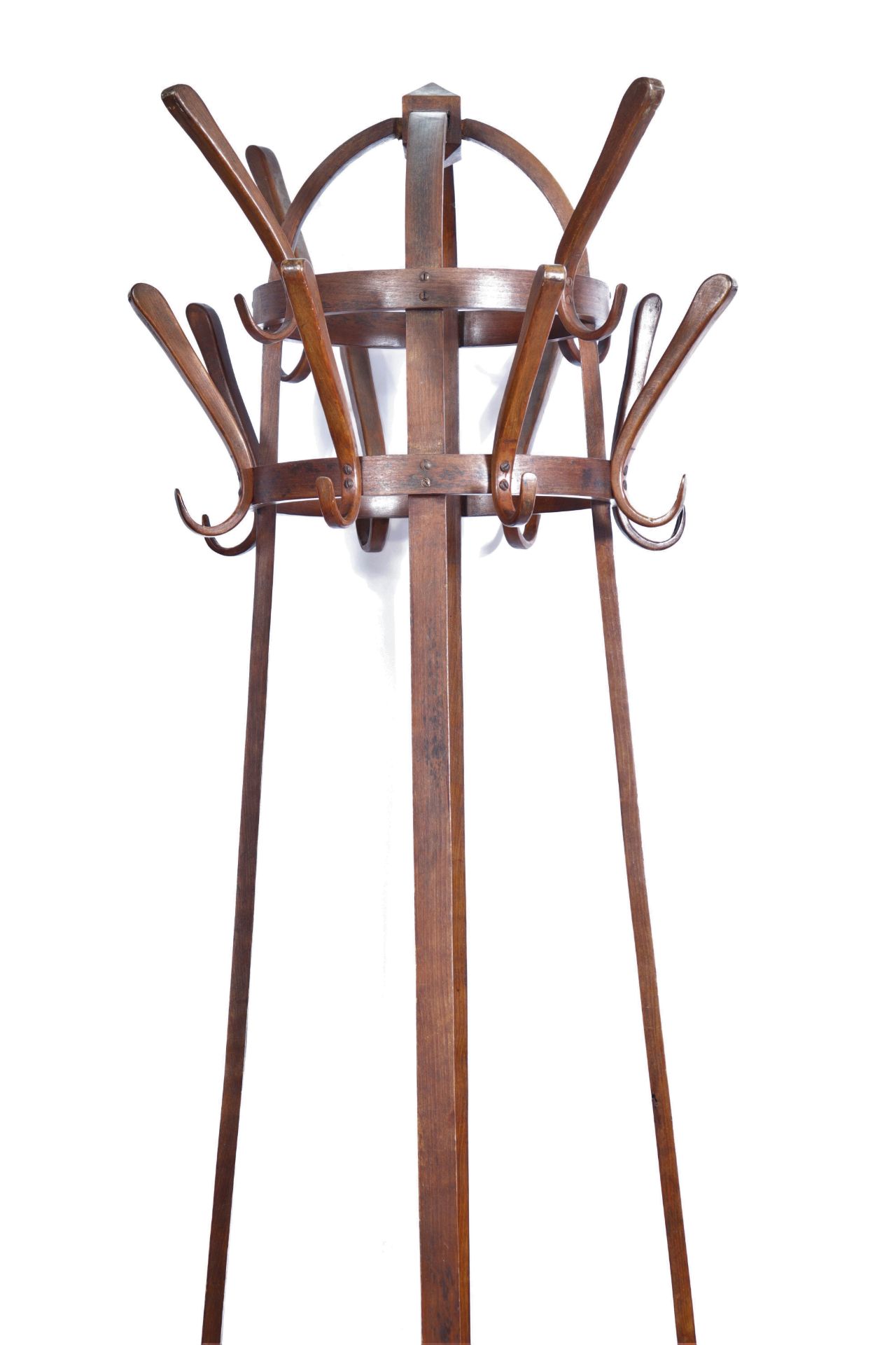 KOLOMAN MOSER (1868-1918) THONET Freres Publisher Curved wood coat rack - Image 2 of 3