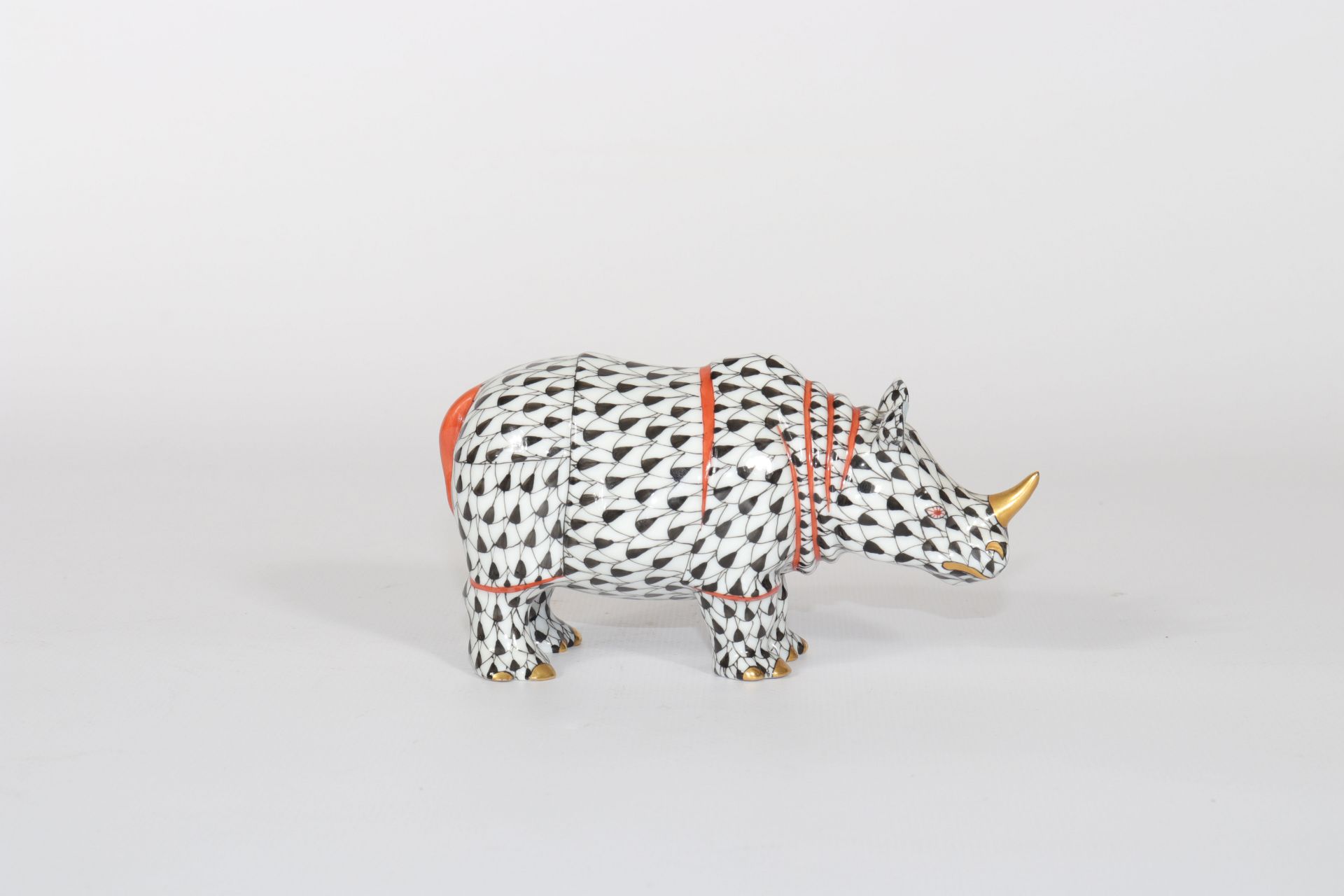 Herend Rhinoceros porcelain. Period XXth century - Image 3 of 4