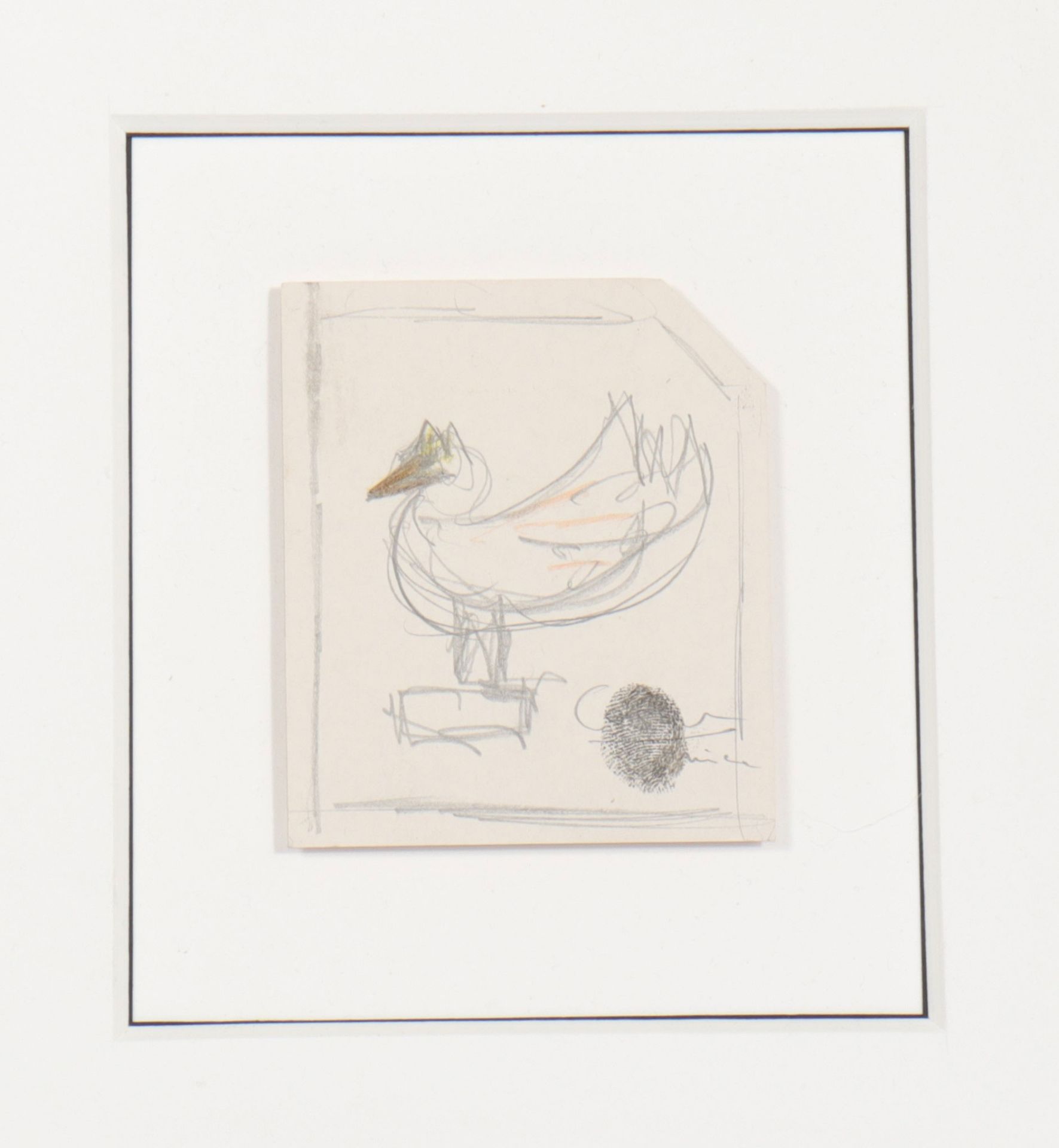 CeSAR (1921-1998) pencil drawing "the bird" signed