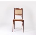 Leon BOCHOMS (1875-1925) set of 4 Art Nouveau oak chairs 1898