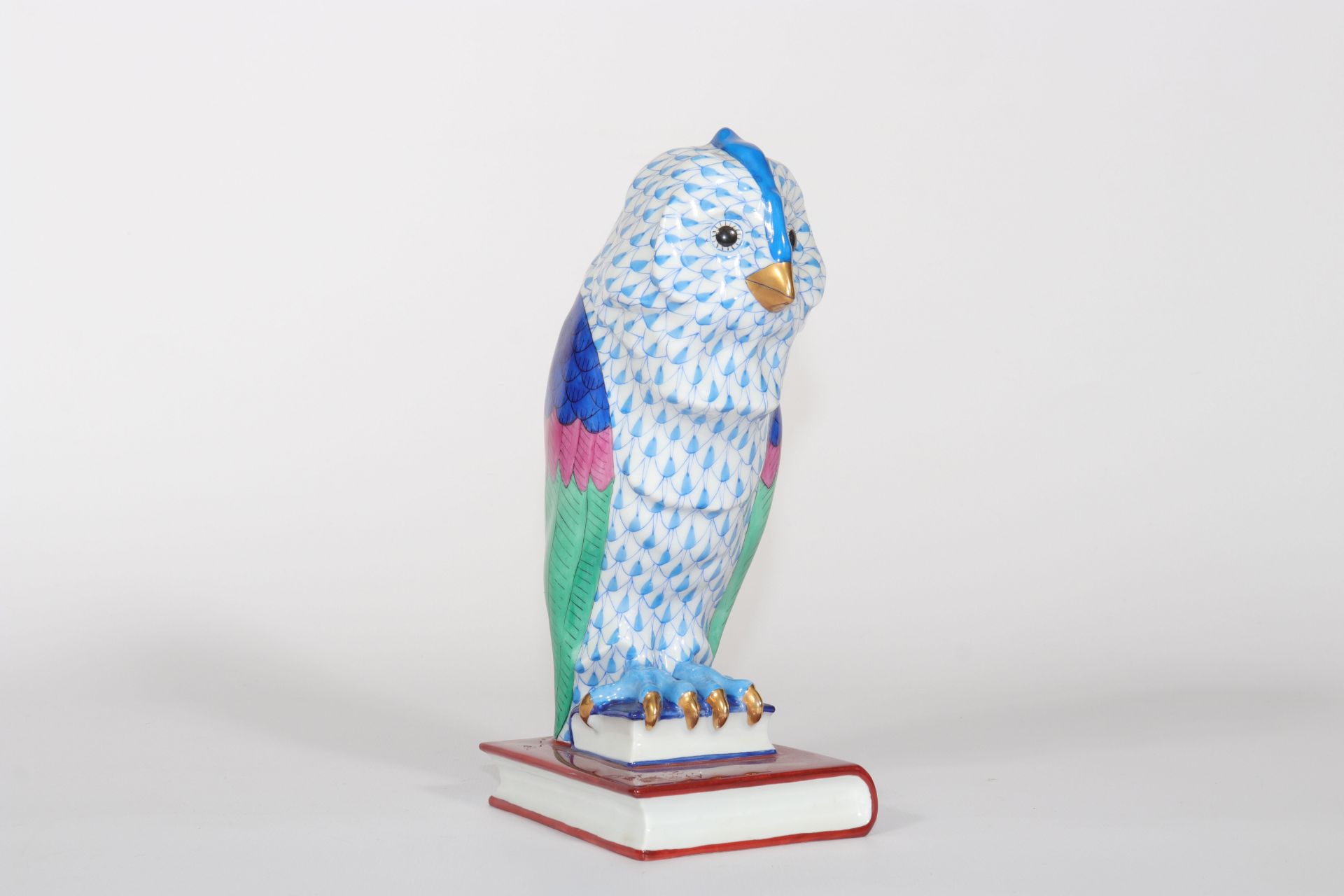 Herend Large Porcelain Owl. Period XXth century