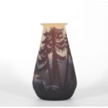 Muller Freres vase decor with Vosges landscape