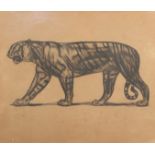 Paul JOUVE (1878-1973) Black panther Original etching on old Japanese paper Signed and n ° 100/100