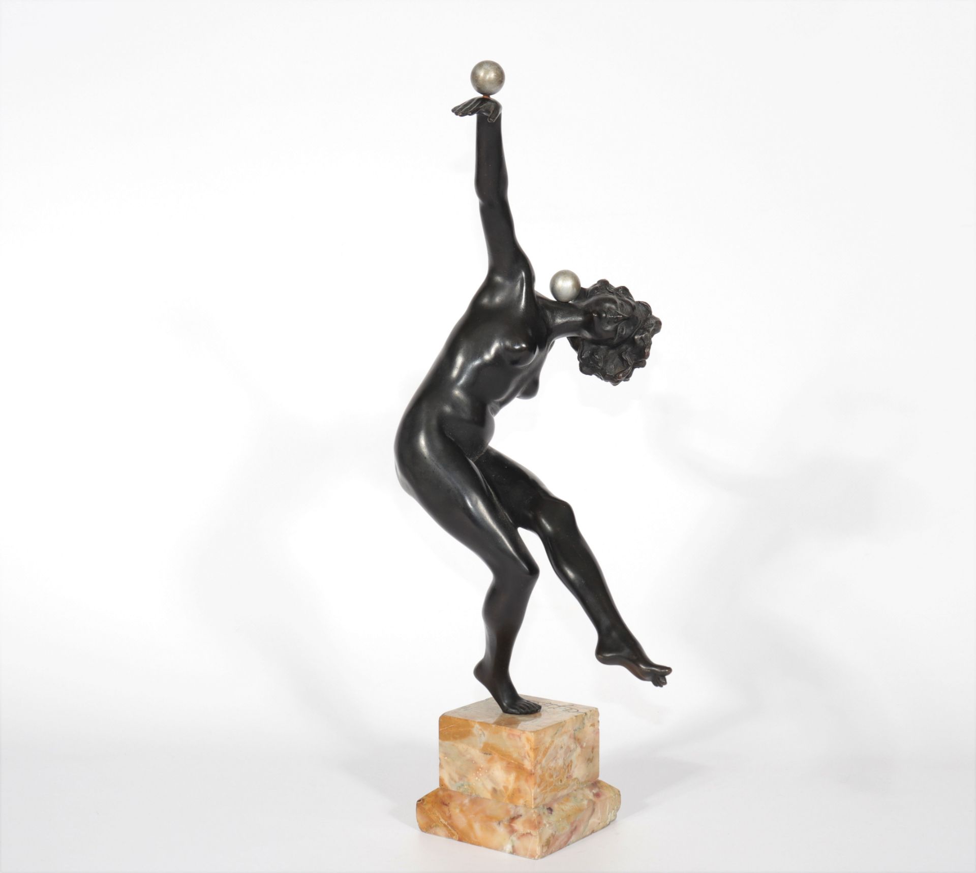 COLINET Claire (1880-1950) - Imposing bronze. "Juggler". Art Deco period - Image 2 of 6