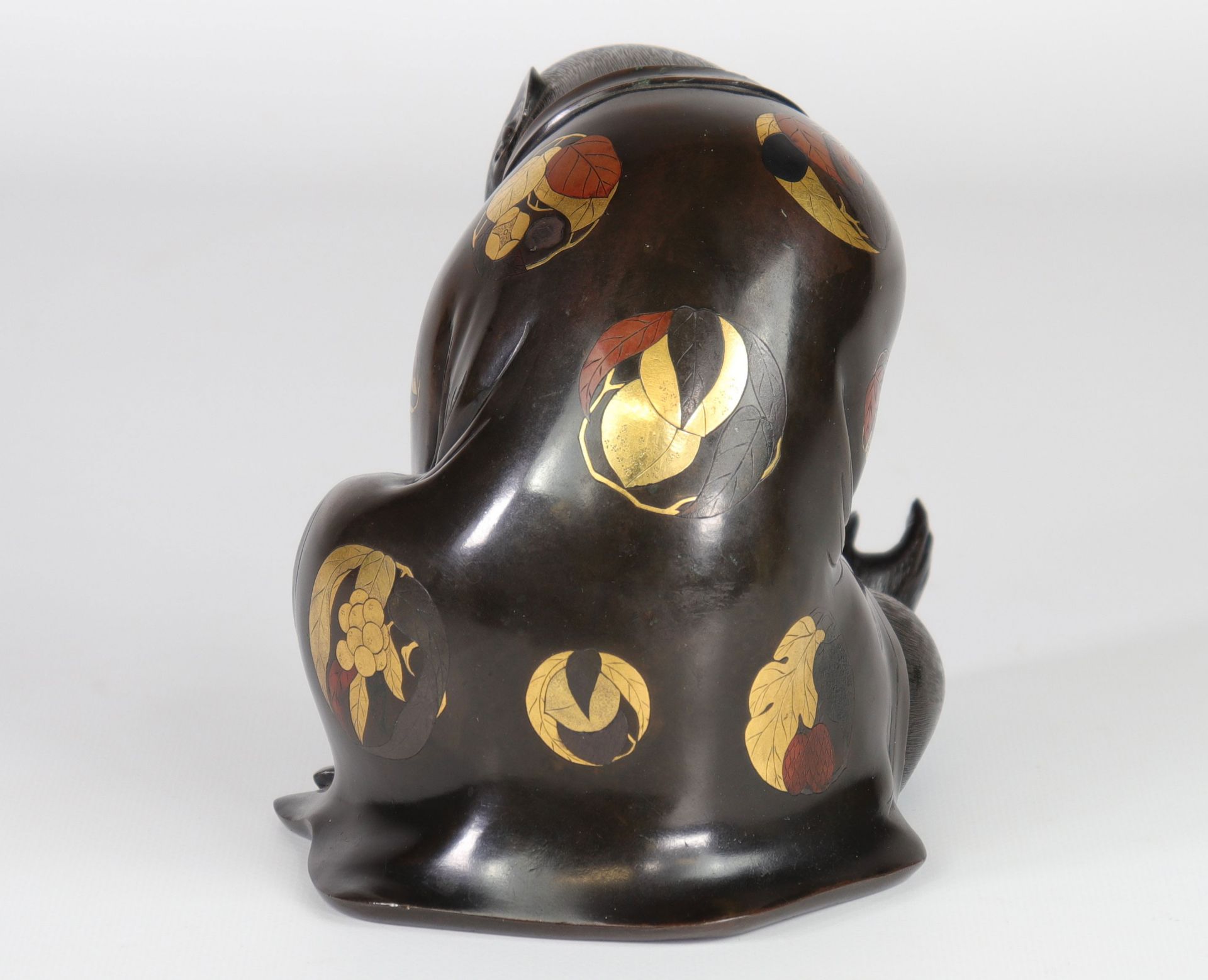 Japan Bronze with copper inlays "the monkey" 19th - Image 4 of 7