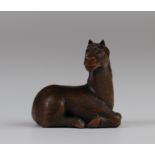 JAPAN - MEIJI period (1868 - 1912) Netsuke wooden horse Provenance: Collection of Henry-Louis Vuitto
