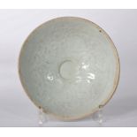 A Chinese qingbai bowl with underglaze floral decoration, Song