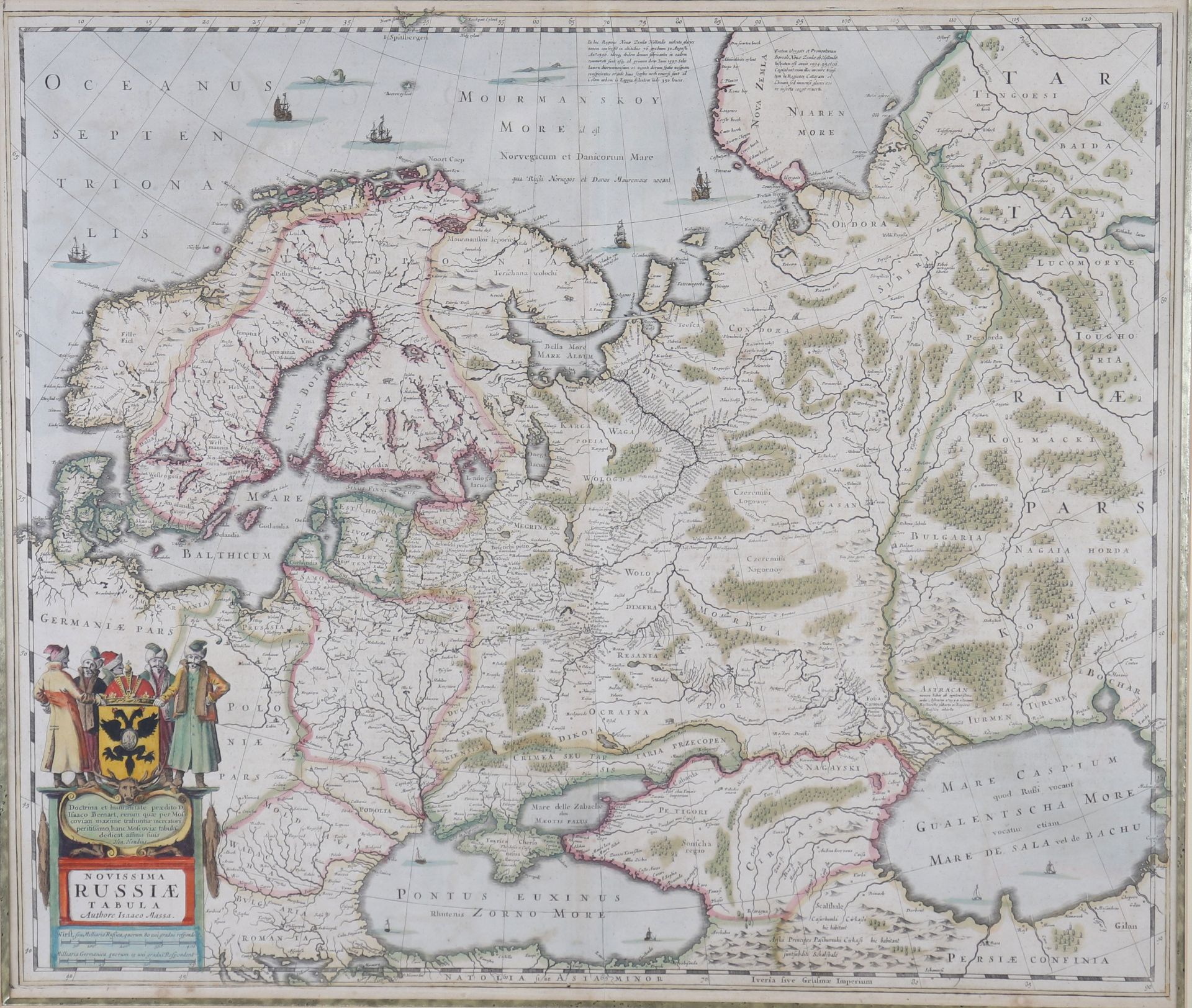 Hendrick II HONDIUS (c.1597-c.1651) map of Russia Novissima Tabula