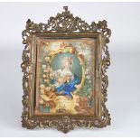 Sumptuous miniature painting on 18th century vellum