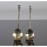 Pair of silver apostles spoons hallmarked on the back