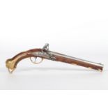 18th cork flintlock pistol signed DERORA LIEGE